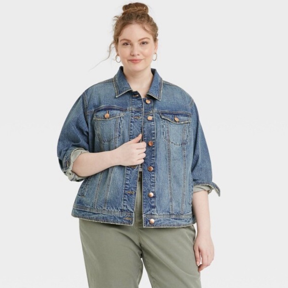 Cute Denim Jacket - Plus Size